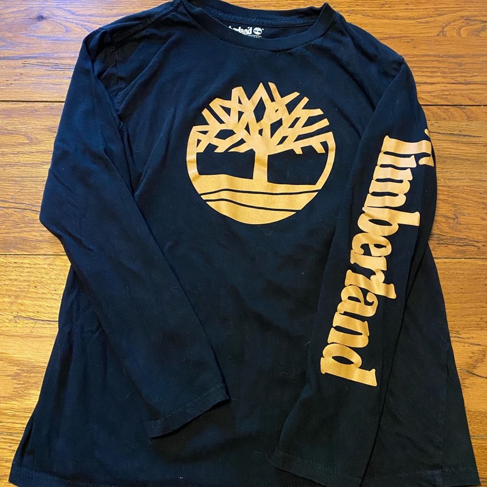 Timberland Black and Gold Long Sleeve Boys Shirt